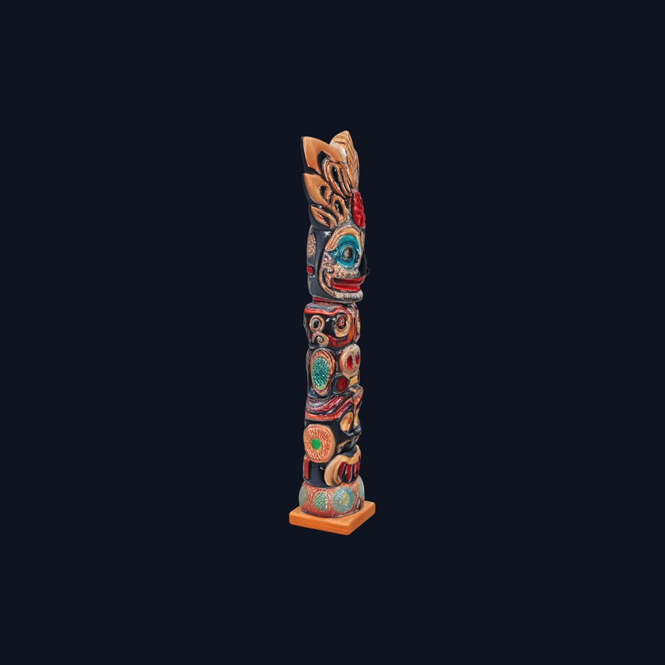 Totem Pole D Model Pack for Cultural and Artistic Renderings